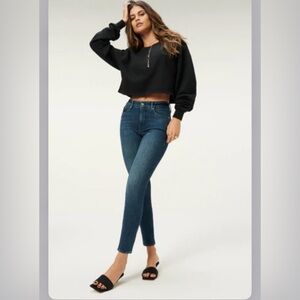 Good American Women's Good Legs Skinny Jeans Size 6/28 color blue784